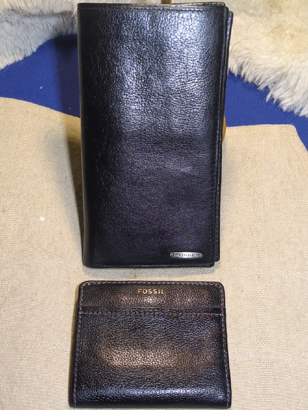 Fossil Black Leather Tall Wallet and Card Case Set NOW ONLY $60